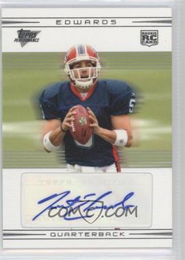 2007 Topps Performance - [Base] - Rookie Autographs Silver #101 - Trent Edwards /25
