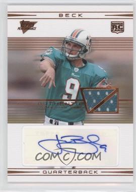 2007 Topps Performance - [Base] - Rookie Relic Autographs Bronze #105 - John Beck /50