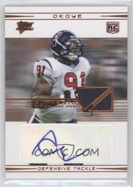 2007 Topps Performance - [Base] - Rookie Relic Autographs Bronze #131 - Amobi Okoye /50