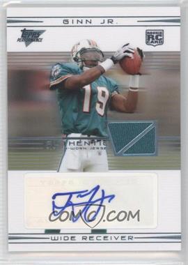 2007 Topps Performance - [Base] - Rookie Relic Autographs #123 - Ted Ginn Jr.