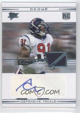 2007 Topps Performance - [Base] - Rookie Relic Autographs #131 - Amobi Okoye