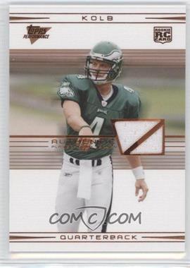 2007 Topps Performance - [Base] - Rookie Relics Bronze #102 - Kevin Kolb /25