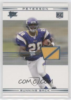 2007 Topps Performance - [Base] - Rookie Relics #109 - Adrian Peterson /30