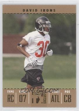 2007 Topps TX Exclusive - [Base] - Gold Tickets #168 - David Irons /10