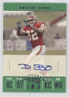 2007 Topps TX Exclusive - Franchise Ticket Autographs #FTA-DB - Dwayne Bowe [EX to NM]