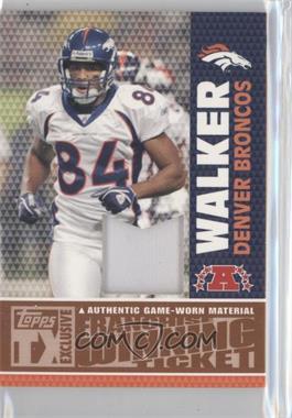 2007 Topps TX Exclusive - Franchise Winning Ticket Patches #FWP-JW - Javon Walker /15