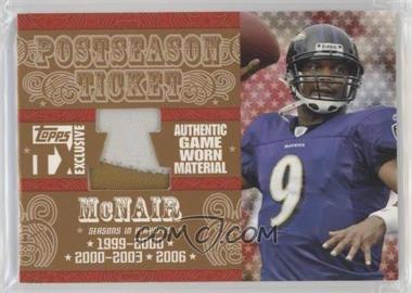 2007 Topps TX Exclusive - Postseason Ticket Patches #PSP-SM - Steve McNair /25