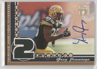 2007 Topps TX Exclusive - Ticket 2 Stardom Jersey Autographs #STJA-GJ - Greg Jennings /25