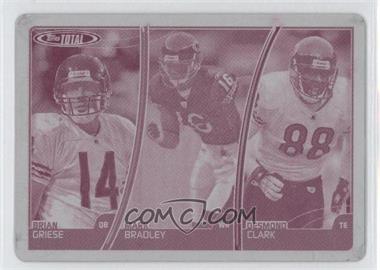 2007 Topps Total - [Base] - Printing Plate Magenta #196 - Brian Griese, Mark Bradley, Desmond Clark /1