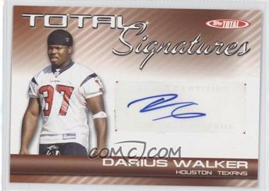 2007 Topps Total - Signatures #TS-DW - Darius Walker