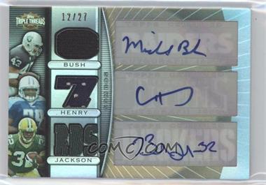 2007 Topps Triple Threads - Autographed Relic Combos - Sepia #TTRCA10 - Michael Bush, Chris Henry, Brandon Jackson /27