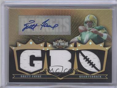 2007 Topps Triple Threads - Autographed Relics - Gold #TTRA121 - Brett Favre /9