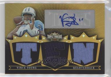 2007 Topps Triple Threads - Autographed Relics - Gold #TTRA178 - Vince Young /9