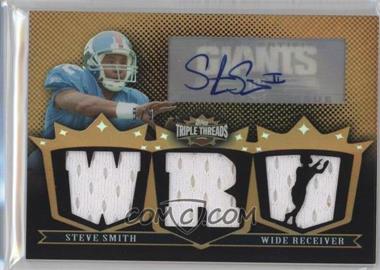 2007 Topps Triple Threads - Autographed Relics - Gold #TTRA63 - Steve Smith /9