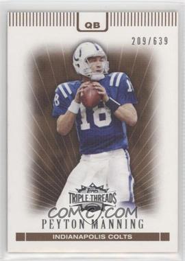 2007 Topps Triple Threads - [Base] - Sepia #1 - Peyton Manning /639