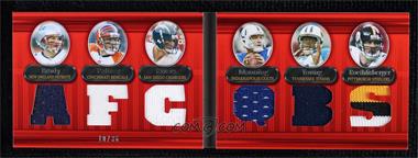 2007 Topps Triple Threads - Double Combo Relics Book #TTDCR11 - Tom Brady, Carson Palmer, Philip Rivers, Peyton Manning, Vince Young, Ben Roethlisberger /36