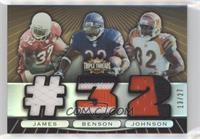 Edgerrin James, Cedric Benson, Rudi Johnson #/27