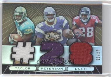 2007 Topps Triple Threads - Relic Combos - Sepia #TTRC63 - Fred Taylor, Adrian Peterson, Warrick Dunn /27
