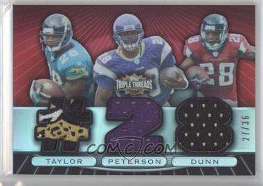 2007 Topps Triple Threads - Relic Combos #TTRC63 - Fred Taylor, Adrian Peterson, Warrick Dunn /36