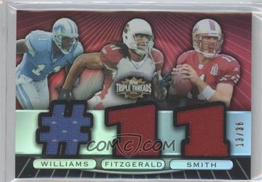 2007 Topps Triple Threads - Relic Combos #TTRC68 - Roy Williams, Larry Fitzgerald, Alex Smith /36