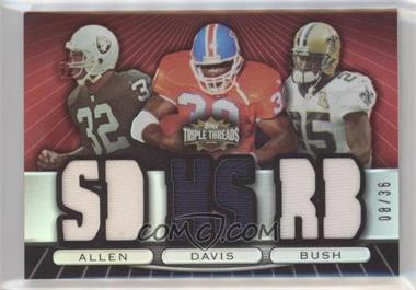 2007 Topps Triple Threads - Relic Combos #TTRC71 - Marcus Allen, Terrell Davis, Reggie Bush /36