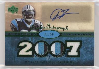 2007 UD Premier - [Base] - Green Patch #146 - Rookie Autograph Materials - Dwayne Jarrett /50