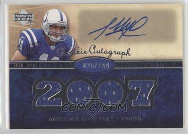 2007 UD Premier - [Base] #133 - Rookie Autograph Materials - Anthony Gonzalez /199