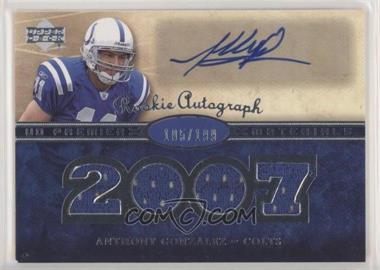 2007 UD Premier - [Base] #133 - Rookie Autograph Materials - Anthony Gonzalez /199