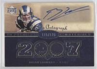 Rookie Autograph Materials - Brian Leonard #/125