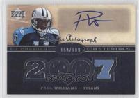 Rookie Autograph Materials - Paul Williams #/199