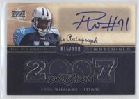 Rookie Autograph Materials - Paul Williams #/199