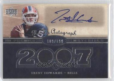 2007 UD Premier - [Base] #142 - Rookie Autograph Materials - Trent Edwards /199