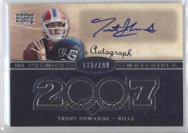 2007 UD Premier - [Base] #142 - Rookie Autograph Materials - Trent Edwards /199