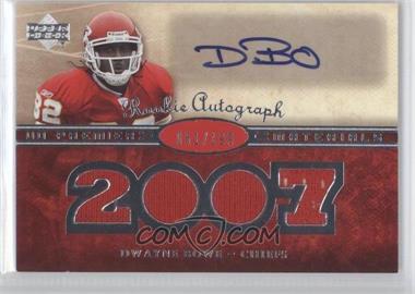 2007 UD Premier - [Base] #145 - Rookie Autograph Materials - Dwayne Bowe /199