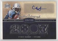 Rookie Autograph Materials - Chris Henry #/199