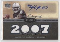 Rookie Autograph Materials - JaMarcus Russell #/199