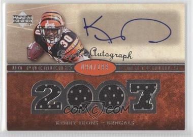 2007 UD Premier - [Base] #153 - Rookie Autograph Materials - Kenny Irons /199