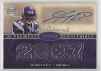 Rookie Autograph Materials - Sidney Rice [EX to NM] #/199