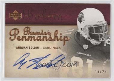 2007 UD Premier - Penmanship - Bronze #PP-AN - Anquan Boldin /25