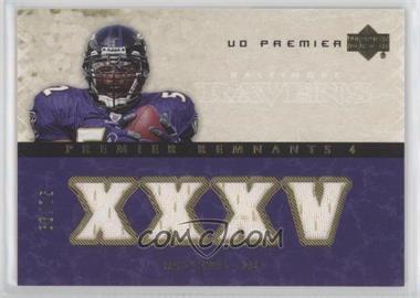 2007 UD Premier - Premier Remnants Quad - Gold #PR4-RL - Ray Lewis /75