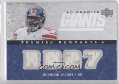 2007 UD Premier - Premier Remnants Quad #PR4-BJ - Brandon Jacobs /99