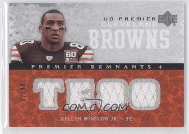 2007 UD Premier - Premier Remnants Quad #PR4-KW - Kellen Winslow Jr. /99