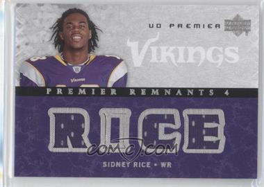 2007 UD Premier - Premier Remnants Quad #PR4-SR - Sidney Rice /99