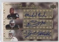 Michael Bush, Johnnie Lee Higgins, Zach Miller #/20