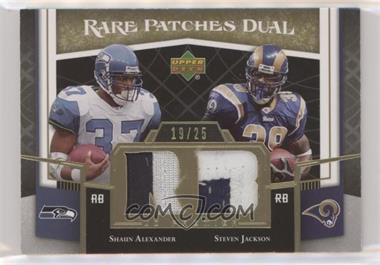 2007 UD Premier - Rare Patches Dual - Gold #RP2-AJ - Shaun Alexander, Steven Jackson /25