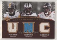 Julius Peppers, Willie Parker, Alge Crumpler #/10