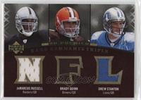 JaMarcus Russell, Brady Quinn, Drew Stanton #/25