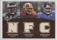 Brian Westbrook, Clinton Portis, Brandon Jacobs #/25