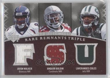 2007 UD Premier - Rare Remnants Triple #RR3-WBC - Javon Walker, Anquan Boldin, Laveranues Coles /50