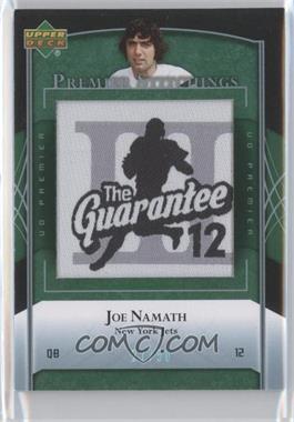 2007 UD Premier - Stitchings - Alternate Logos Platinum #PS-70 - Joe Namath /50